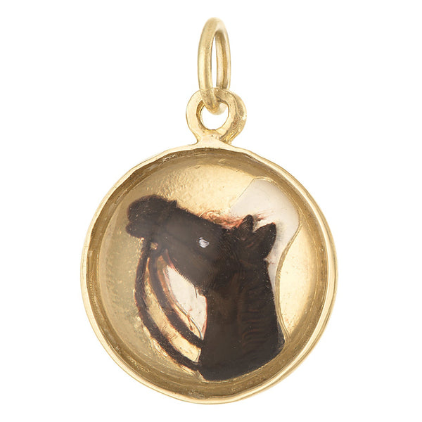 Vintage Sweet Horse 14k Gold Charm