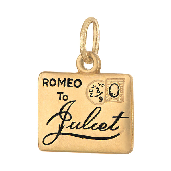 Vintage Letter To Juliet 14K Gold Charm