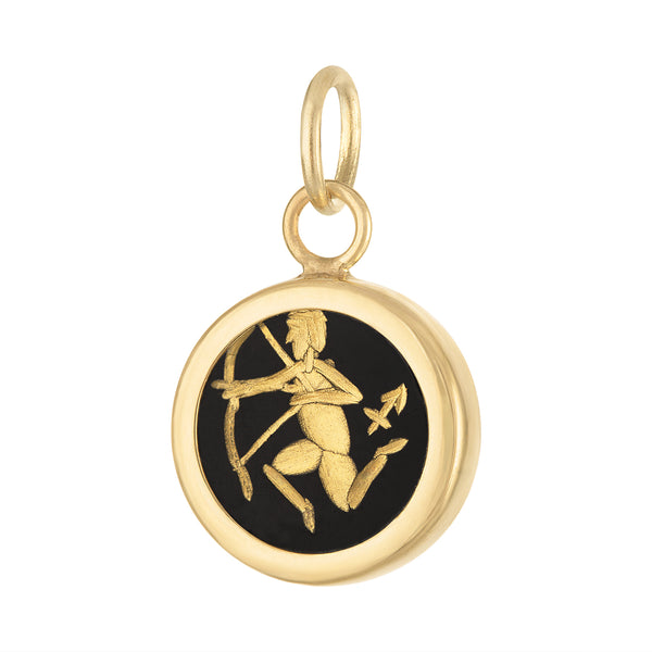 Vintage Mini Sagittarius Zodiac 14k Gold Charm