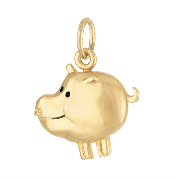 Vintage Little Piggy 14k Gold Charm