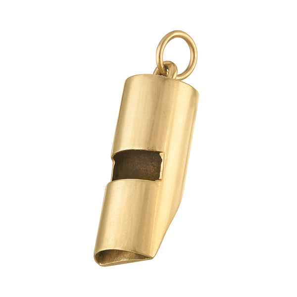 Vintage Whistle 14K Gold Charm