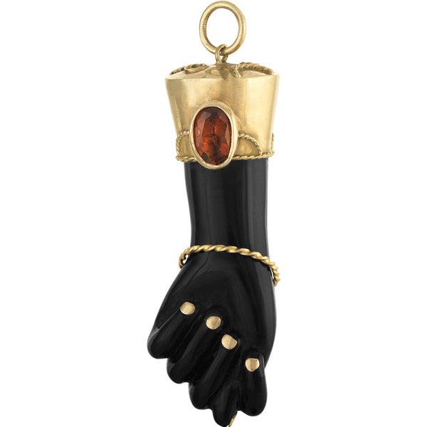 Vintage Large Bakelite Figa 18k Gold Charm
