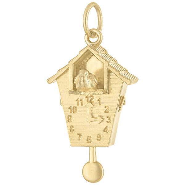 Cuckoo Clock 14k Gold Charm