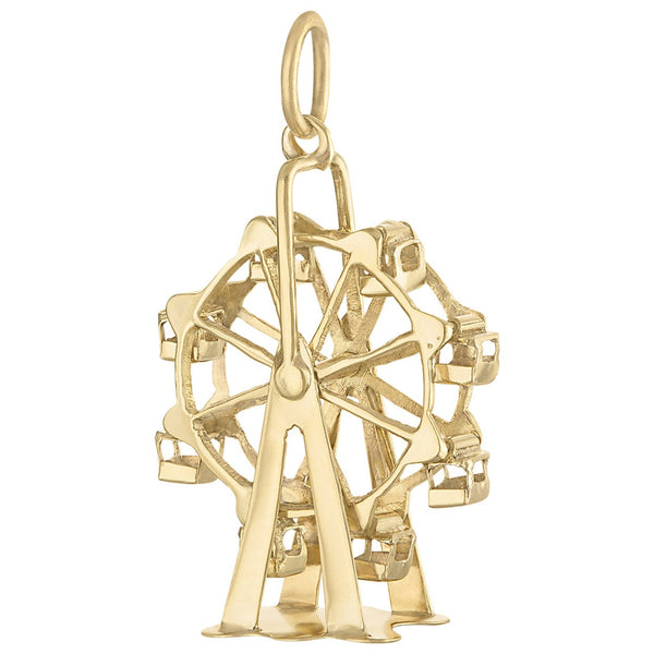 Vintage Movable Ferris Wheel 14K Gold Charm