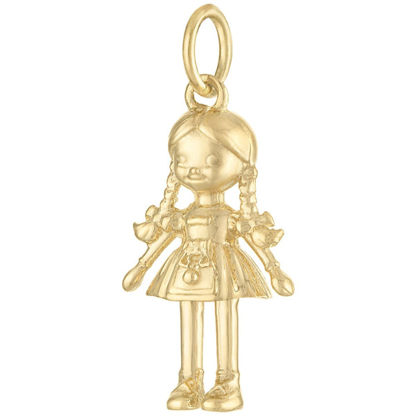 Rag Doll 14K Gold Charm
