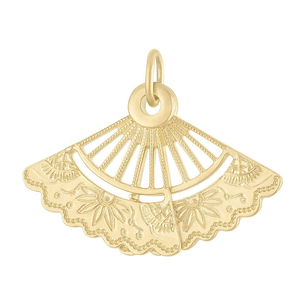 Spanish Fan 14K Gold Charm