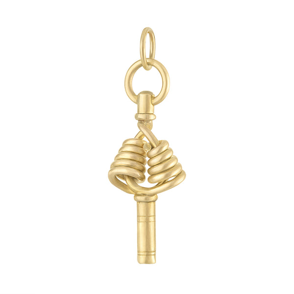 Vintage Pocket Watch Key 14K Gold Charm