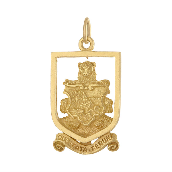 Vintage Bermuda Crest 18K Gold Charm