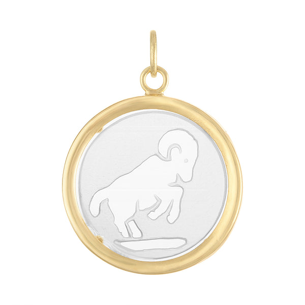 Vintage Aries Intaglio 14K Gold Charm