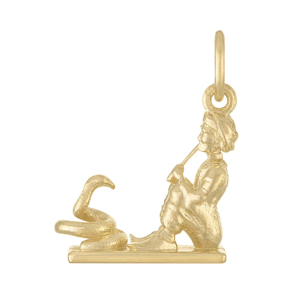 Snake Charmer 14K Gold Charm