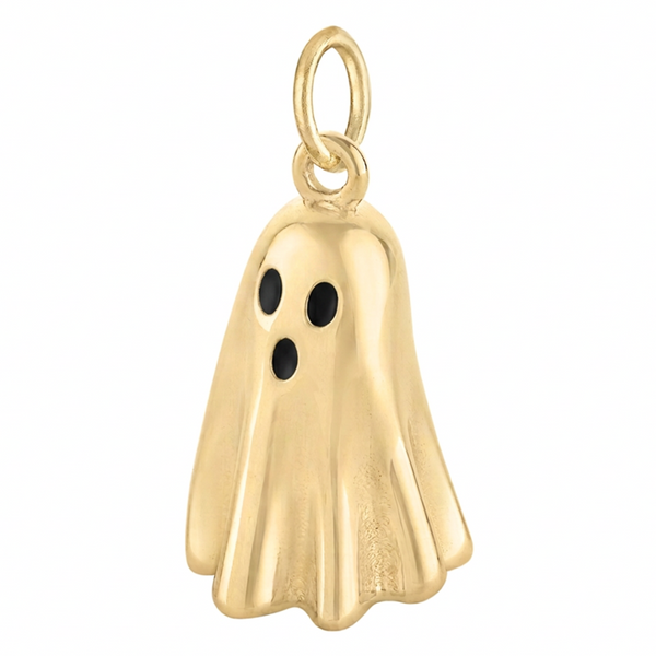 Enamel Ghost 14K Gold Charm