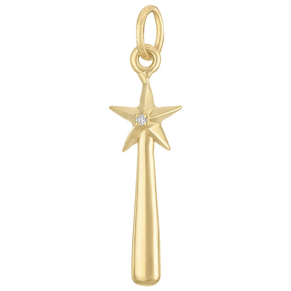 Magic Wand 14k Gold Charm