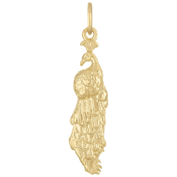 Peacock 14k Gold Charm