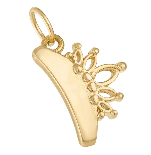 Engravable Tiara 14K Gold Charm