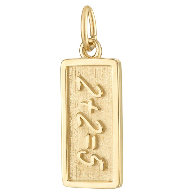 Blackboard 14k Gold Charm