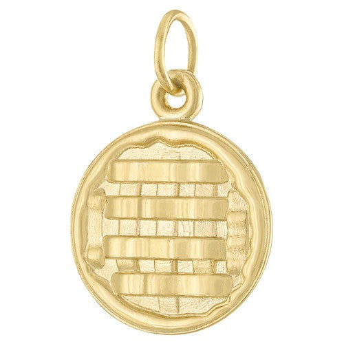 Engravable Pie 14k Gold Charm