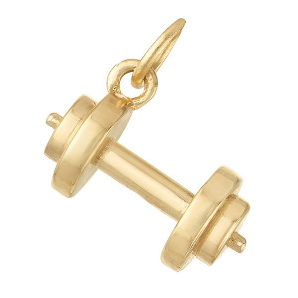 Dumbbell Weight 14K Gold Charm
