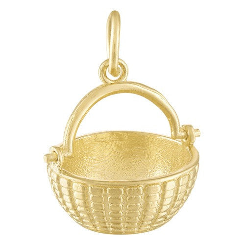 Picnic Basket 14k Gold Charm