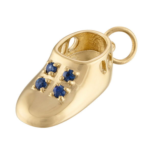 Baby Boy Engravable Bootie 14K Gold Charm