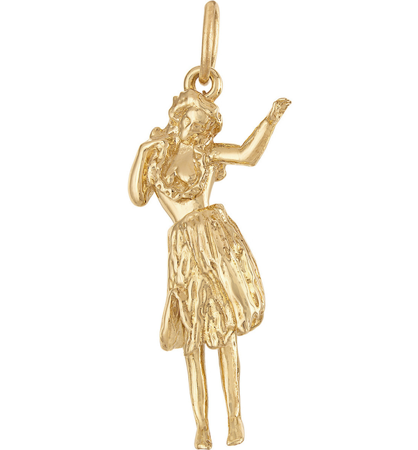 Hula Girl 14k Gold Charm