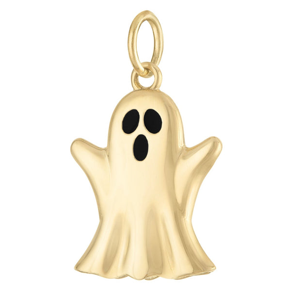 Enamel Ghost 14K Gold Charm