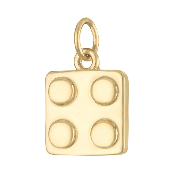 Building Block Toy 14K Gold Charm