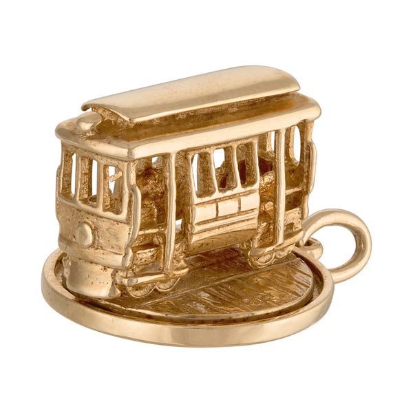 Vintage San Francisco Cable Car 14K Gold Charm
