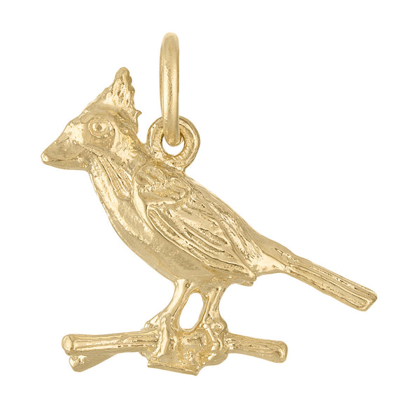 Blue Jay 14K Gold Charm