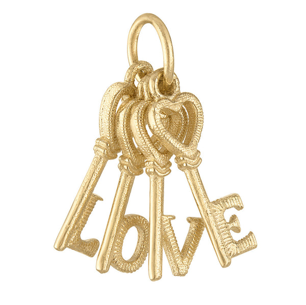Love Keys 14K Gold Charm