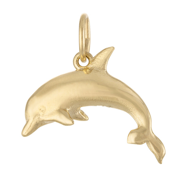 Dolphin 14K Gold Charm