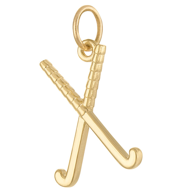 Field Hockey 14K Gold Charm