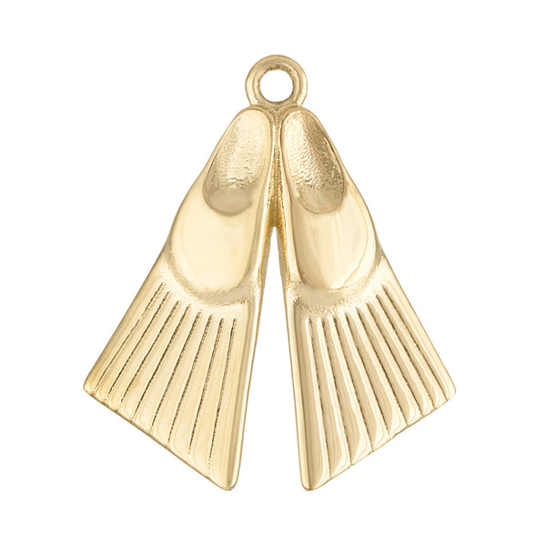 Swim Flippers 14K Gold Charm