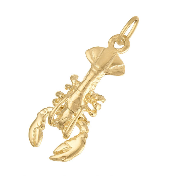 Lobster with Movable Claws 14K Gold Charm