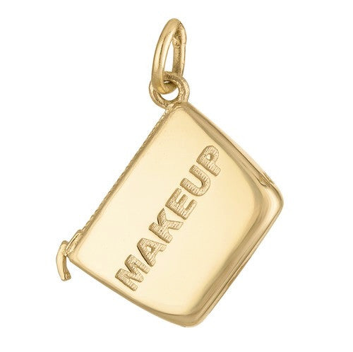 Makeup Bag Engravable 14K Gold Charm