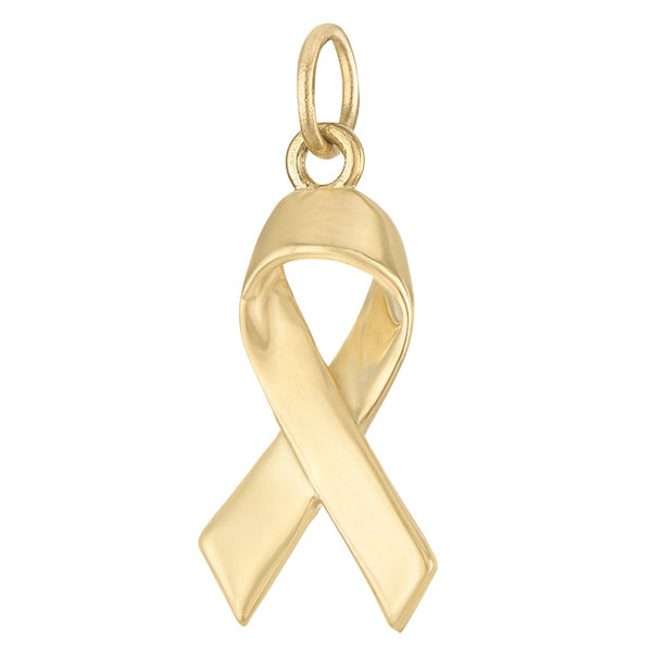 Engravable Ribbon 14k Gold Charm