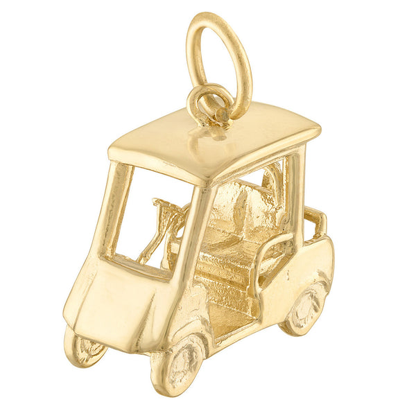Golf Cart 14k Gold Charm