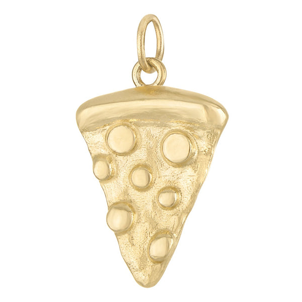 Pepperoni Pizza Slice 14K Gold Charm