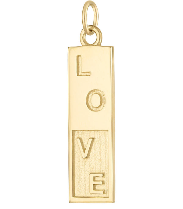 Love Tag 14K Gold Charm