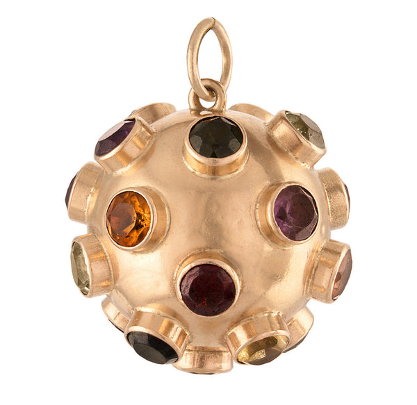 Vintage Gem Sputnik 18k Gold Charm