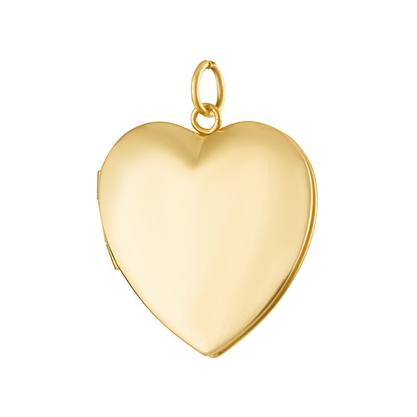 Petite Engravable Heart Locket 14K Gold Charm