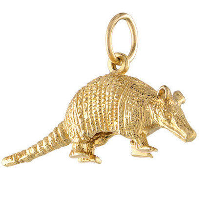 Armadillo 14K Gold Charm