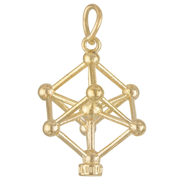 Atom Molecule 14K Gold Charm