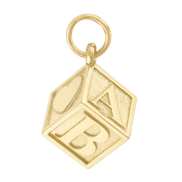 Baby Block 14K Gold Charm