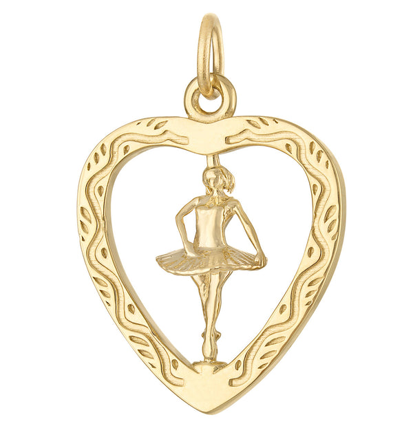 Spinning Ballerina 14K Gold Charm