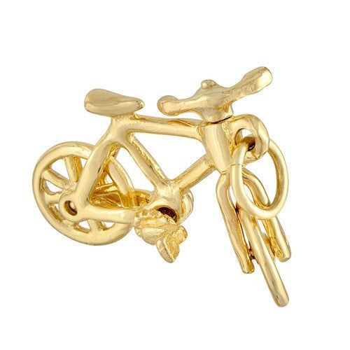 Bicycle 14K Gold Movable Charm