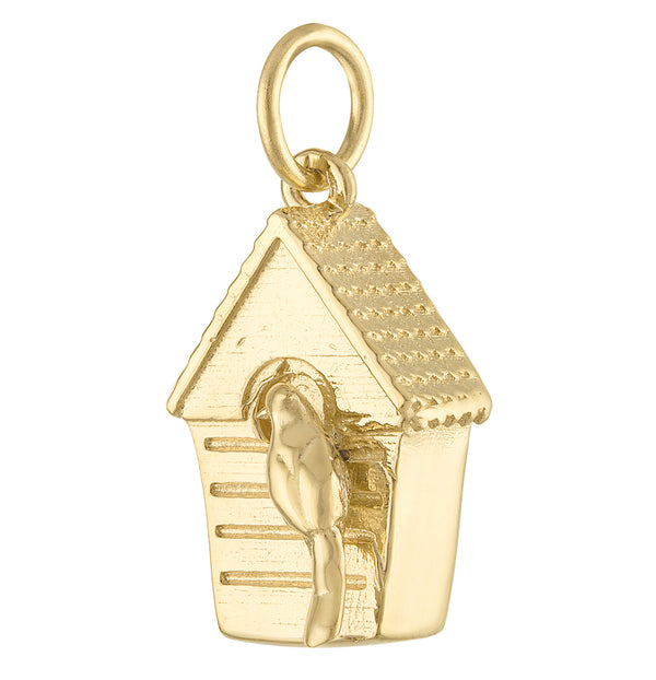 Birdhouse 14K Gold Charm