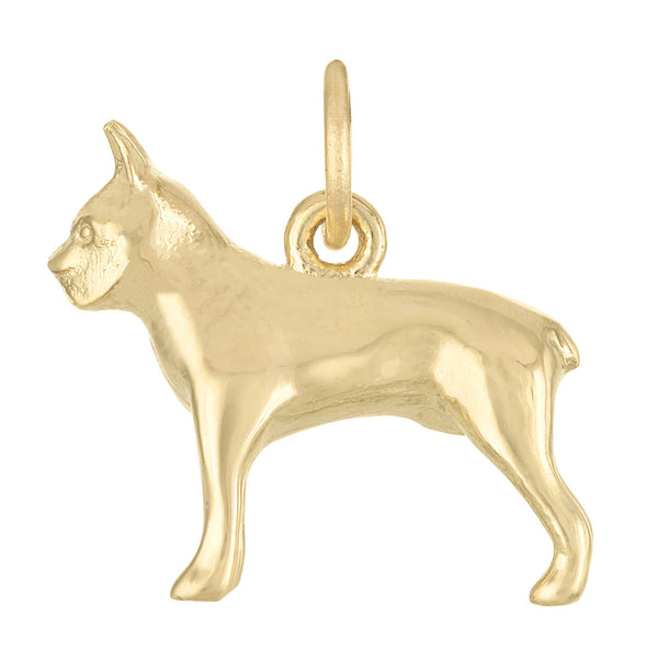 Boston Terrier 14K Gold Charm