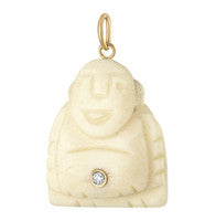 Vintage Diamond Buddha 14k Gold Charm