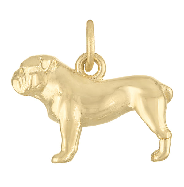 Bulldog 14K Gold Charm
