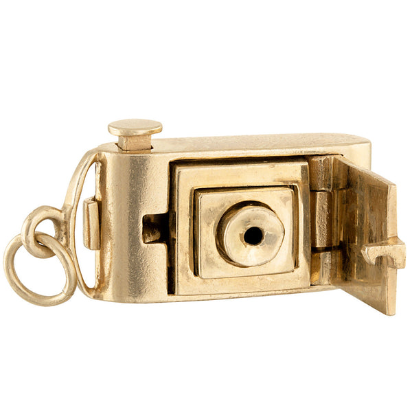 Vintage Pop Up Camera 14K Gold Charm